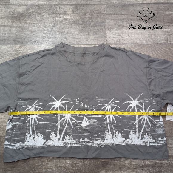 Flirtitude Crop Short Sleeve Tee Shirt Size XXL - Picture 3 of 5